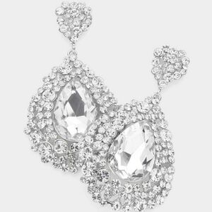 3 inch clear Earrings